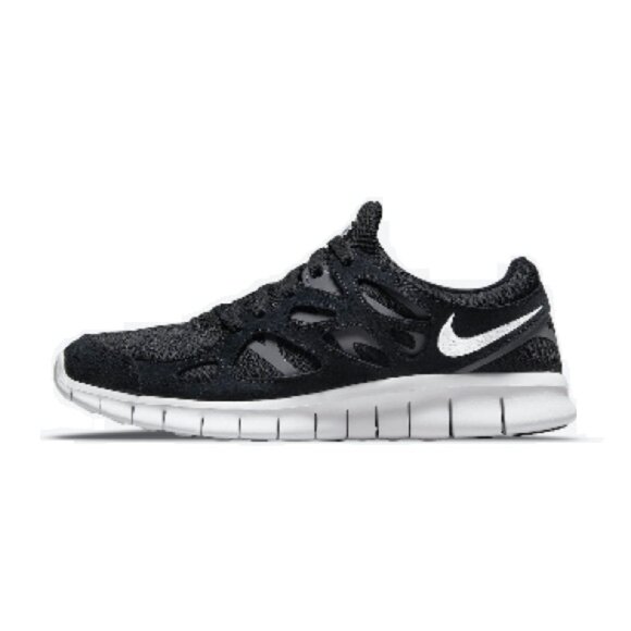 Nike Free Run 2 Black & White Athletic Sneakers – Size 6Y | Lightweight Comfort - Picture 4 of 15